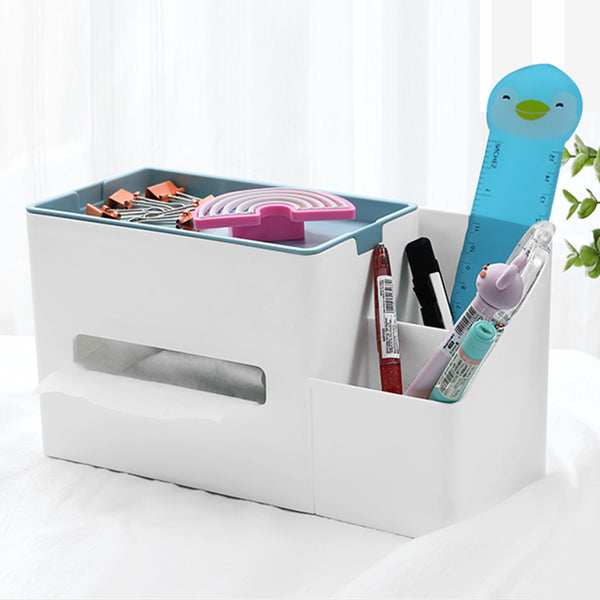 MINISO Kotak Tisu Serbaguna Multifungsi Multifunctional Tissue Box Rak Penyimpanan Barang Storage Susun Keranjang Rumah Kantor Kamar Mandi Ruang Tidur