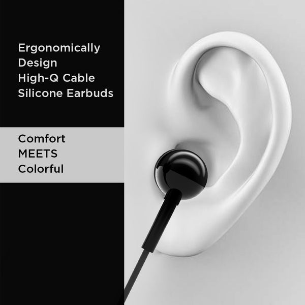 MINISO Earphone Kabel dengan Mic Earbuds in Ear Headphone Noise Cancelling Awet Headset Universal