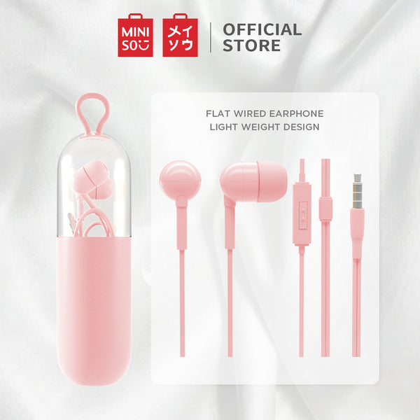 MINISO Earphone Kabel dengan Mic Earbuds in Ear Headphone Noise Cancelling Awet Headset Universal