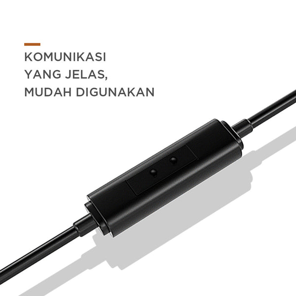 MINISO Earphone Kabel dengan Mic Earbuds in Ear Headphone Noise Cancelling Awet Headset Universal