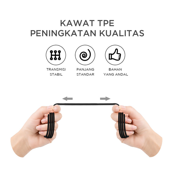MINISO Earphone Kabel dengan Mic Earbuds in Ear Headphone Noise Cancelling Awet Headset Universal