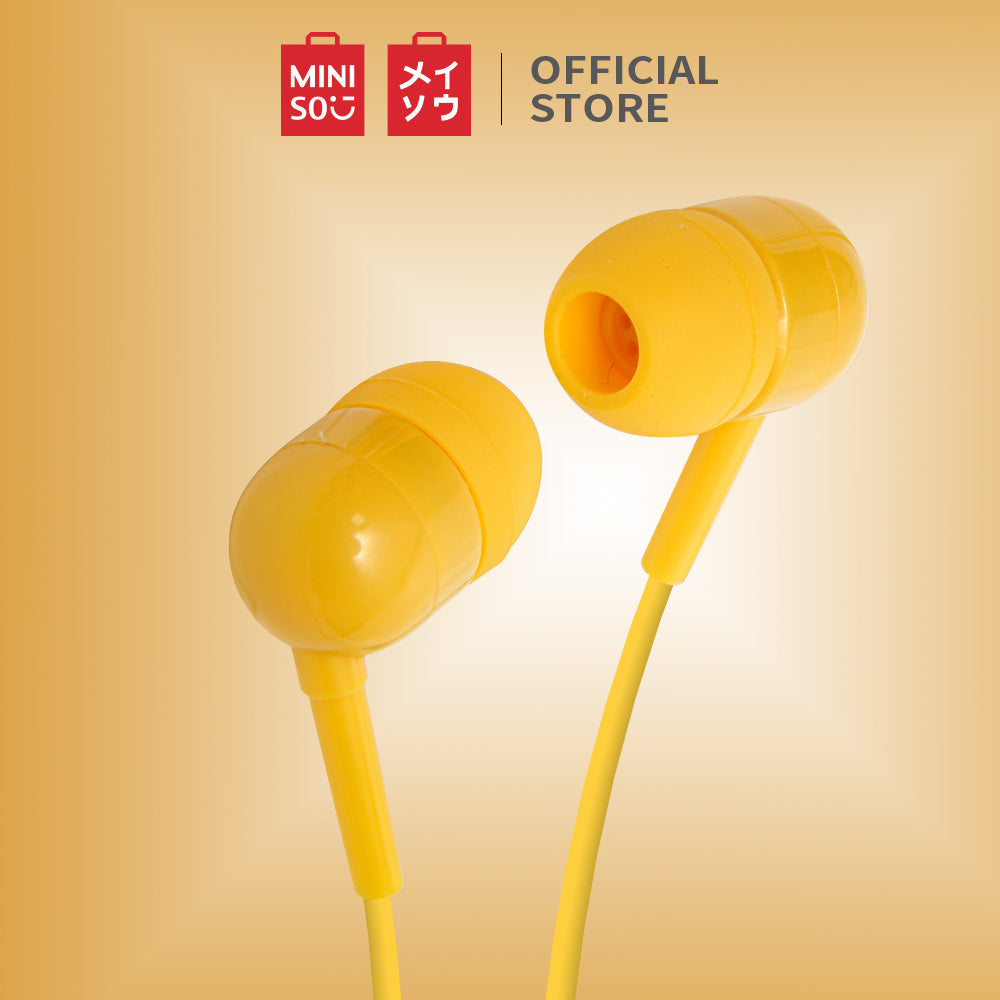 MINISO Earphone Kabel dengan Mic Earbuds in Ear Headphone Noise Cancelling Awet Headset Universal