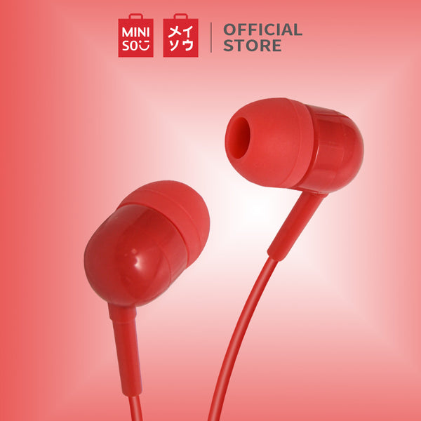 MINISO Earphone Kabel dengan Mic Earbuds in Ear Headphone Noise Cancelling Awet Headset Universal