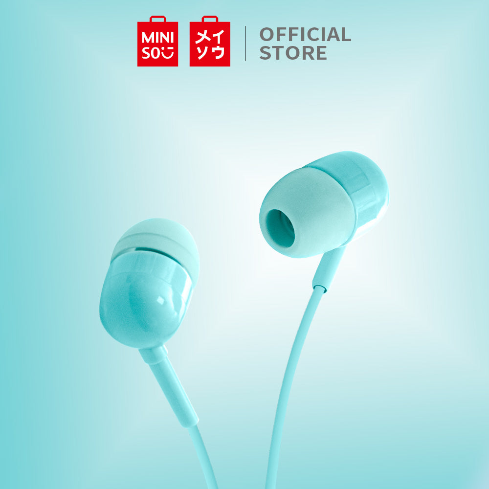 MINISO Earphone Kabel dengan Mic Earbuds in Ear Headphone Noise Cancelling Awet Headset Universal