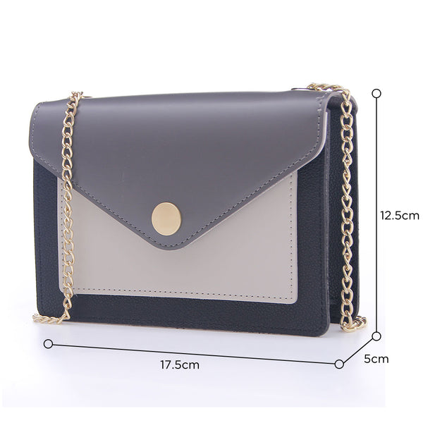 MINISO Tas Selempang Wanita Sling Bag Tas Bahu Kombinasi Warna Persegi Cewek Shoulder Pesta Crossbody Rantai Model Terbaru 2020 Import Wanita Remaja Anak Perempuan Kekinian Kasual Casual Polos Simple Asli Mini Fashion Style Elegan Original Korea Tali