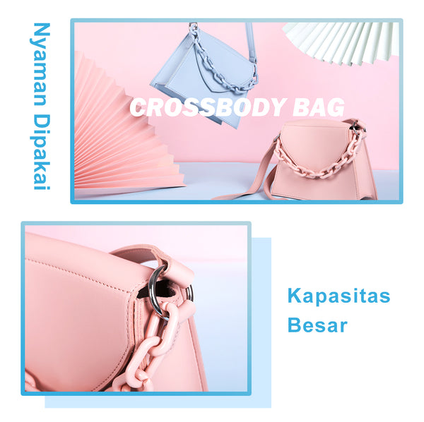 MINISO Tas Selempang Wanita Handbag Rantai Sling Bag Fashion Pesta