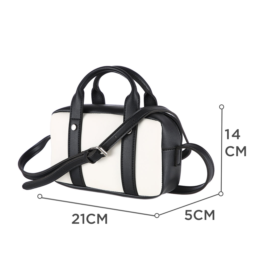 MINISO Tas Selempang Wanita Sling Bag Tas Bahu Kombinasi Warna Vintage