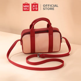 MINISO Tas Selempang Wanita Sling Bag Tas Bahu Kombinasi Warna Vintage