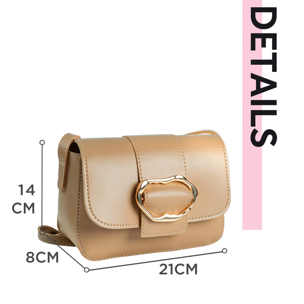 MINISO Tas Selempang Wanita Sling Bag Tas Bahu Hardware Decoration