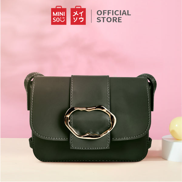 MINISO Tas Selempang Wanita Sling Bag Tas Bahu Hardware Decoration
