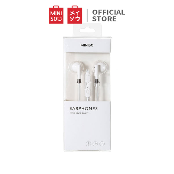 MINISO Headset Earphone Headphone Kabel Control Mic Microphone Earbuds In Ear