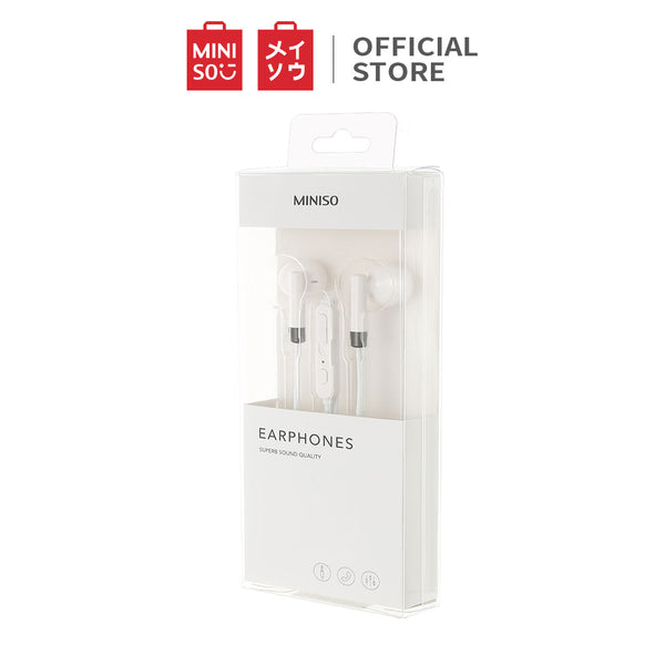MINISO Headset Earphone Headphone Kabel Control Mic Microphone Earbuds In Ear