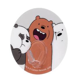 MINISO We Bare Bears Set Gantungan Kait Transparan Dinding yang Kuat Dengan Perekat Tahan Air