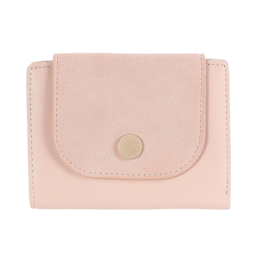 MINISO Dompet Wanita Pendek Kecil Lipat Buram Simple Korea Kasual