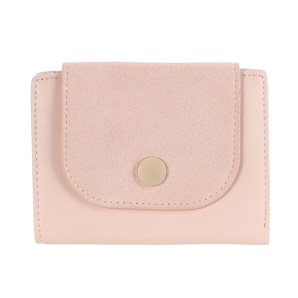 MINISO Dompet Wanita Pendek Kecil Lipat Buram Simple Korea Kasual