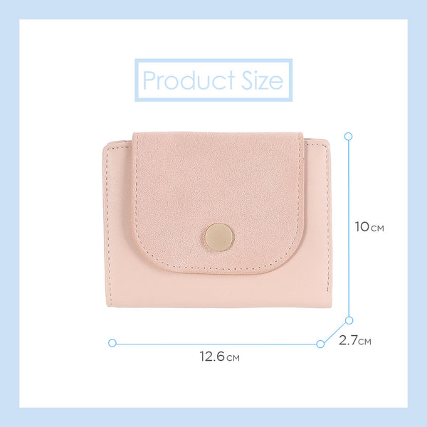 MINISO Dompet Wanita Pendek Kecil Lipat Buram Simple Korea Kasual