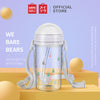 MINISO Botol Minum Plastik 400ml Plastic Cute Water Bottle w Tali Sedotan Botol Air Lucu utuk Anak We Bare Bears