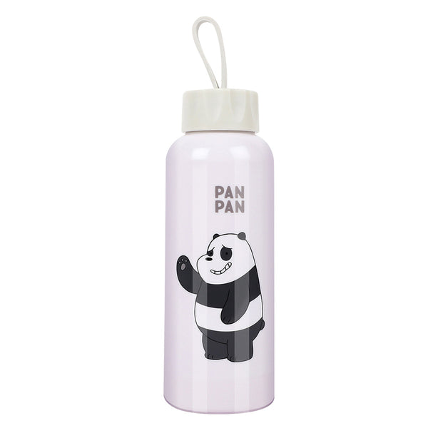 MINISO X We Bare Bears Botol Minum Air Kaca Karakter Lucu Gelas Bottle 300ml