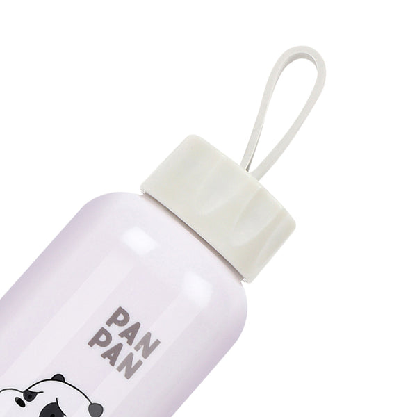 MINISO X We Bare Bears Botol Minum Air Kaca Karakter Lucu Gelas Bottle 300ml