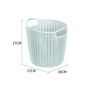 MINISO Keranjang Ember Penyimpanan Bulat Plait Plaited Round Storage Bucket kecil 17x13x13cm