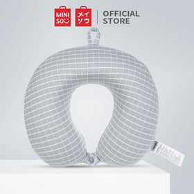 MINISO Bantal Leher Bantal Kepala Travel Mobil Lembut Motif Hewan Lucu