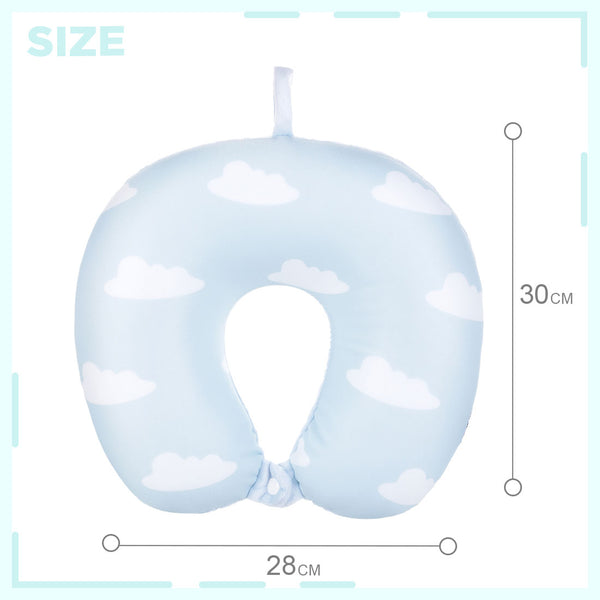 MINISO Bantal Leher Bantal Kepala Travel Mobil Dewasa Lembut Motif