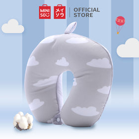 MINISO Bantal Leher Bantal Kepala Travel Mobil Dewasa Lembut Motif