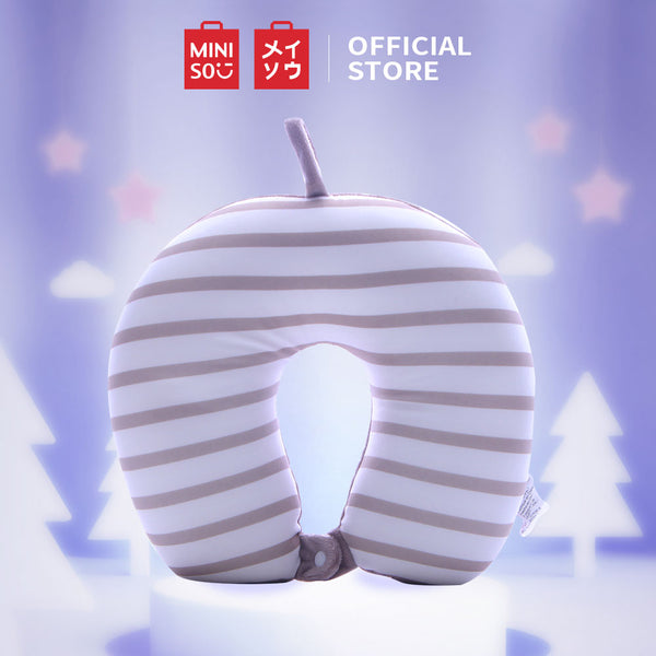 MINISO Bantal Leher Bantal Kepala Travel Mobil Dewasa Lembut Motif