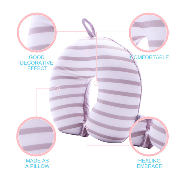 MINISO Bantal Leher Bantal Kepala Travel Mobil Dewasa Lembut Motif