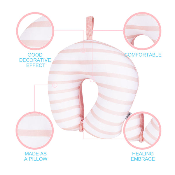 MINISO Bantal Leher Bantal Kepala Travel Mobil Dewasa Lembut Motif