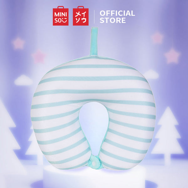 MINISO Bantal Leher Bantal Kepala Travel Mobil Dewasa Lembut Motif
