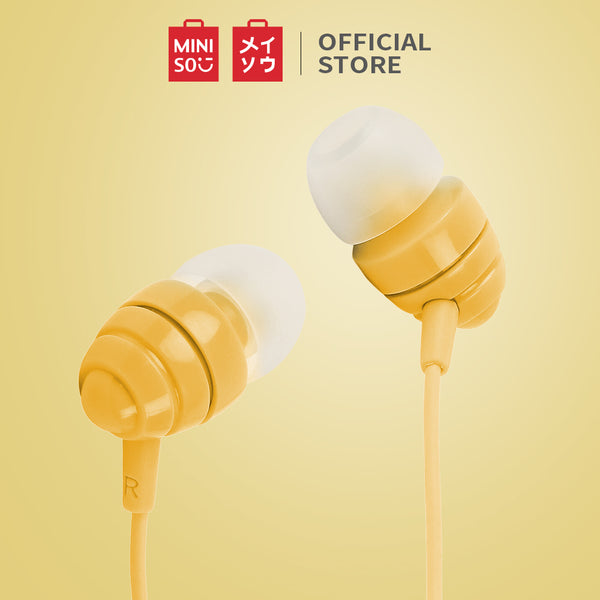 MINISO Earphone Kabel dengan Mic Earbuds in Ear Headphone Noise Cancelling Awet Headset Universal