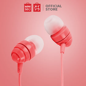 MINISO Headset Earphone Kabel dengan Mic microphone Earbuds in Ear Headphone Noise Cancelling Awet Universal  Stereo Jawab Akhiri Panggilan Musik Hp Laptop PC Original Bass Gaming Wanita Pria Simple Masuk Telinga Android Warna