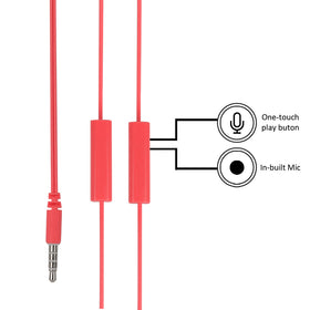 MINISO Headset Earphone Kabel dengan Mic microphone Earbuds in Ear Headphone Noise Cancelling Awet Universal  Stereo Jawab Akhiri Panggilan Musik Hp Laptop PC Original Bass Gaming Wanita Pria Simple Masuk Telinga Android Warna