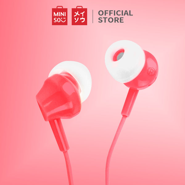 MINISO Earphone Kabel dengan Mic Earbuds in Ear Headphone Noise Cancelling Awet Headset Universal