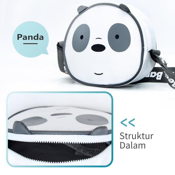 MINISO Tas Selempang Wanita Sling Bag Karakter Lucu We Bare Bears