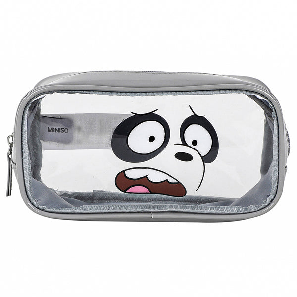 MINISO Tas Kosmetik Wanita We Bare Bears Tas Makeup Optik Untuk Tas Travel Makeup
