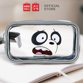 MINISO Tas Kosmetik Wanita We Bare Bears Tas Makeup Optik Untuk Tas Travel Makeup