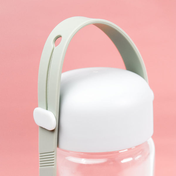 MINISO Botol Air Kaca Borosilikat Tinggi Dengan Tali 350ml