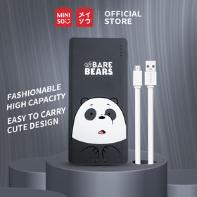 MINISO Power Bank 10000mAh Daya Besar Capacity  Charging We Bare Bears