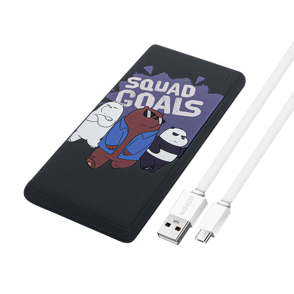 MINISO Power Bank 10000mAh Daya Besar Capacity  Charging We Bare Bears