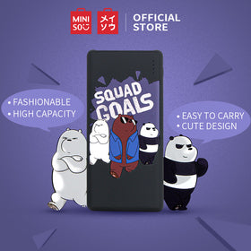 MINISO Power Bank 10000mAh Daya Besar Capacity  Charging We Bare Bears