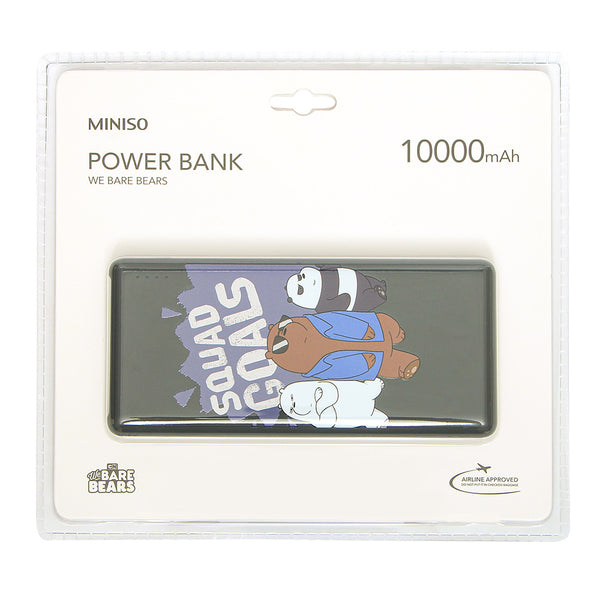 MINISO Power Bank 10000mAh Daya Besar Capacity  Charging We Bare Bears