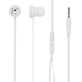 MINISO Earphone Headset Earbud Headphone In-Ear We Bare Bears Tempat Bag Kotak Penyimpanan Earphone Masuk Telinga Kabel Android Warna Stereo Noise Cancelling Jawab Akhiri Panggilan Musik Hp Laptop PC Original Bass Gaming Wanita Pria Simple Olahraga Lucu