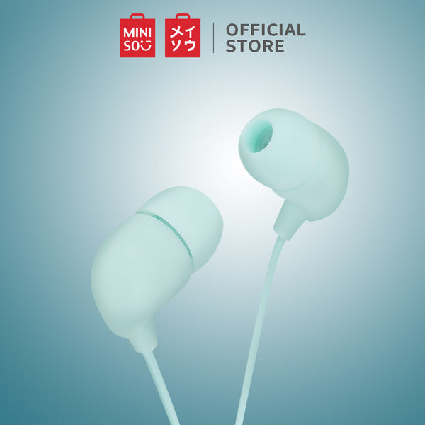 MINISO We Bare Bears Headset Earphone Kabel dengan Tempat Tas