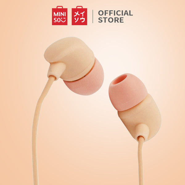 MINISO We Bare Bears Headset Earphone Kabel dengan Tempat Tas