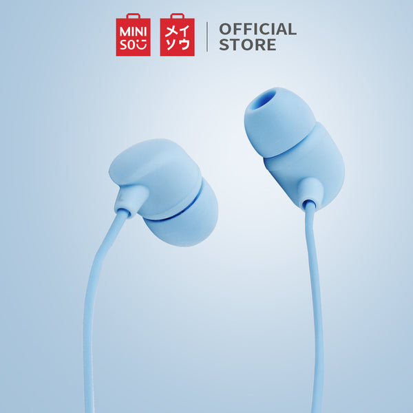 MINISO We Bare Bears Headset Earphone Kabel dengan Tempat Tas