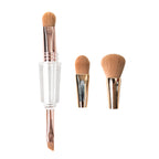 MINISO Kuas Makeup Brush 2 In 1 Loose Powder Bedak Tabur Foundation - LIVESTREAM