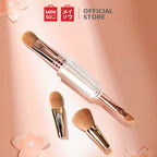 MINISO Kuas Makeup Brush 2 In 1 Loose Powder Bedak Tabur Foundation - LIVESTREAM