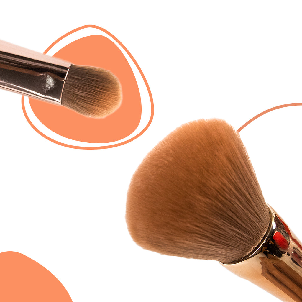MINISO Kuas Makeup Brush 2 In 1 Loose Powder Bedak Tabur Foundation - LIVESTREAM